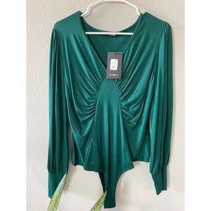 Fashion Nova Green Bodysuit